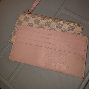 Pink and Checkered Women's Wallet Set By Louis Vuitton
